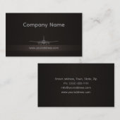Carte de visite simple de compagnie d'avion (Devant / Derrière)
