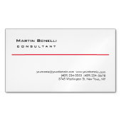 Carte de visite simple de consultant blanc moderne (devant)