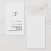 Carte de visite simple de consultant noir blanc (Devant / Derrière)