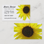 Carte de visite simple de fleur de tournesol (Devant / Derrière)