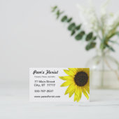 Carte de visite simple de fleur de tournesol (Debout devant)