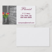 Carte de visite simple de fleuriste (Devant / Derrière)