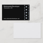 Carte de visite simple de frontière de diamant (Devant / Derrière)