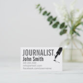 Carte de visite simple de journaliste typographiqu (Debout devant)