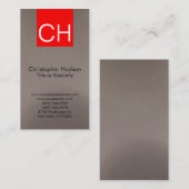 Carte de visite simple de la bande rouge (Devant / Derrière)