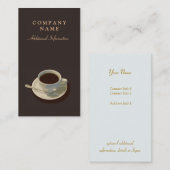 Carte de visite simple de la coupe du café (Devant / Derrière)