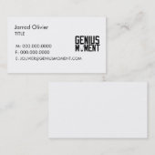 Carte de visite simple de logo (Devant / Derrière)