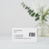 Carte de visite simple de logo (Debout devant)
