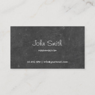 Carte de visite simple de mathématicien de tableau