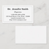 Carte de visite simple de médecin (Devant / Derrière)