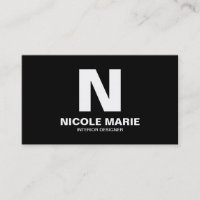Carte de visite simple de monogramme