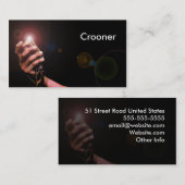 Carte de visite simple de musicien : Chanteur de (Devant / Derrière)
