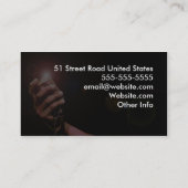 Carte de visite simple de musicien : Chanteur de (Dos)