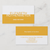 Carte de visite simple de panneau d'or (Devant / Derrière)