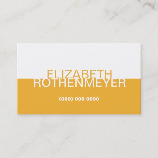 Carte de visite simple de panneau d'or (Devant)