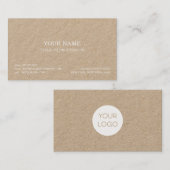 Carte de visite simple de papier biologique (Devant / Derrière)