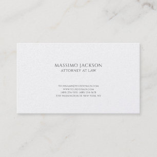 Carte de visite simple de Pearl Unique Attorney at