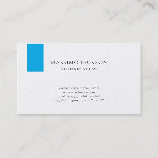 Carte de visite simple de Pearl Unique Attorney at (Devant)