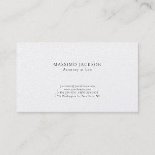 Carte de visite simple de Pearl Unique Attorney at