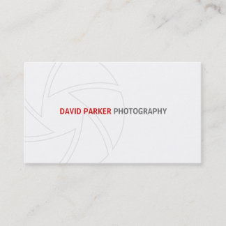Carte de visite simple de photographe