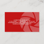 Carte de visite simple de photographe (Dos)