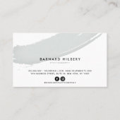 Carte de visite simple de pinceau gris photographe (Dos)