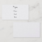 Carte de visite simple de platine (Devant / Derrière)