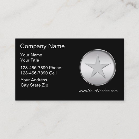 Carte de visite simple de police (Devant)