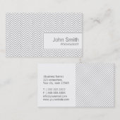 Carte de visite simple de psychologue de zigzag (Devant / Derrière)