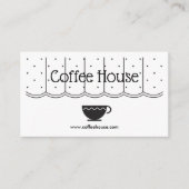 Carte de visite simple de tasse d'auvent de café (Devant)