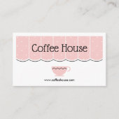 Carte de visite simple de tasse d'auvent de café (Devant)