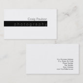 Carte de visite simple de tendance noir et blanc (Devant / Derrière)
