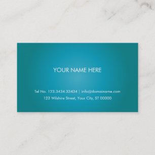 Carte de visite simple de turquoise