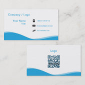 carte de visite simple de vague (rose) (Devant / Derrière)