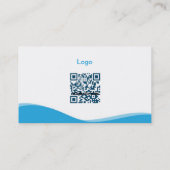 carte de visite simple de vague (rose) (Dos)