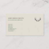 Carte De Visite Simple Deer Antlers (Dos)