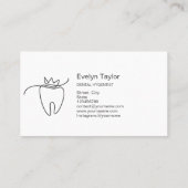 Carte De Visite Simple Dentist Dental Clinic teeth Whitening (Dos)
