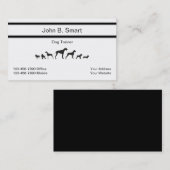 Carte de visite simple d'entraîneur de chien (Devant / Derrière)