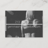 carte de visite simple d'entraîneur personnel (Dos)