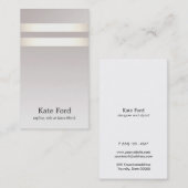Carte De Visite Simple Design Faux Light Or Taupe Ombre (Devant / Derrière)