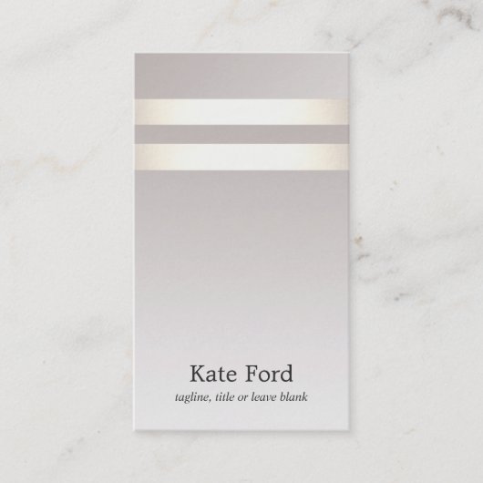 Carte De Visite Simple Design Faux Light Or Taupe Ombre (Devant)