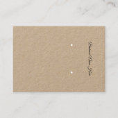 Carte De Visite Simple Design Store Kraft Earring Display Card (Devant)