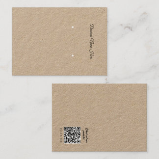 Carte De Visite Simple Design Store Kraft Earring Display Card