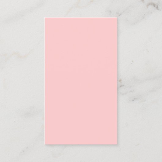 Carte de visite simple d'interprète rose clair (Dos)