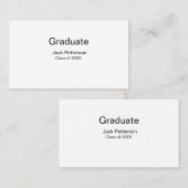 Carte De Visite simple diplôme minimal ajouter nom classe moderne (Devant / Derrière)