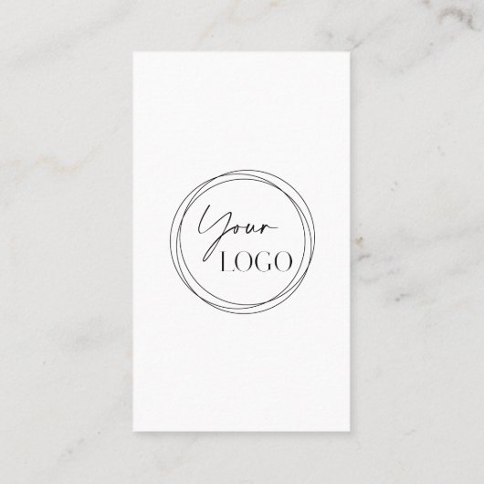 Carte De Visite Simple Doodle Bow Your Logo Social Media QR Code (Dos)