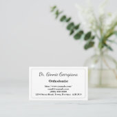 Carte de visite simple d'orthodontiste (Debout devant)