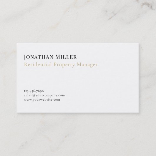 Carte De Visite Simple double face (Devant)