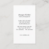 Carte De Visite Simple Dragonfly Nature Professionnel Blanc (Dos)