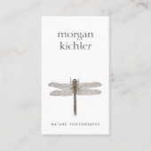 Carte De Visite Simple Dragonfly Nature Professionnel Blanc (Devant)